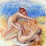 Two Nudes by Pierre-Auguste Renoir, a bedroom wall art print for refined interiors