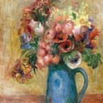 Vase of Flowers (Vase de fleurs ) by Pierre-Auguste Renoir, a kitchen wall art print for refined interiors