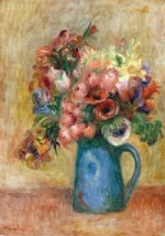 Vase of Flowers (Vase de fleurs ) by Pierre-Auguste Renoir, a kitchen wall art print for refined interiors