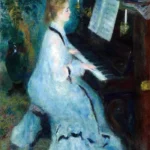 Woman at the Piano by Pierre-Auguste Renoir, a living room wall art print for refined interiors