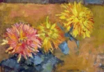 Drie Chrysanten by Piet Mondrian, an office wall art print for refined interiors