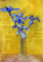 Irises by Piet Mondrian, an office wall art print for refined interiors