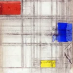 Study for a Composition by Piet Mondrian, an office wall art print for refined interiors