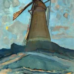 Windmill by Piet Mondrian, an office wall art print for refined interiors