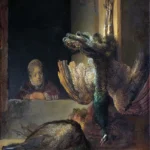 Still Life with Peacocks by Rembrandt, a kitchen wall art print for refined interiors
