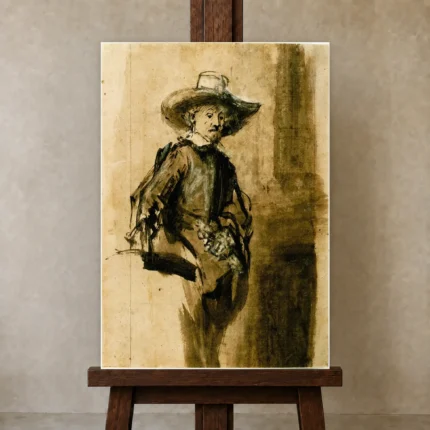 Premium Wall Art Dikey  Html Edition – FAMOUS2407394 shown in Studio Easel