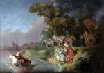 The Abduction of Europa by Rembrandt, a living room wall art print for refined interiors