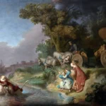 The Abduction of Europa by Rembrandt, a living room wall art print for refined interiors