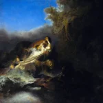 The Abduction of Proserpina by Rembrandt, a living room wall art print for refined interiors