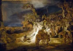 The concord of the state (between 1635 and 1641) by Rembrandt, a living room wall art print for refined interiors