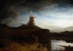 The Mill by Rembrandt, a living room wall art print for refined interiors