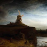 The Mill by Rembrandt, a living room wall art print for refined interiors