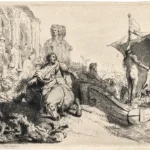 The Ship of Fortune by Rembrandt, a living room wall art print for refined interiors