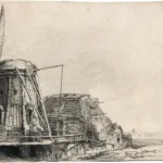 The Windmill by Rembrandt, a living room wall art print for refined interiors