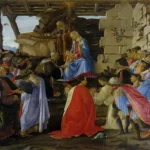 Adoration of the Magi by Sandro Botticelli, a living room wall art print for refined interiors