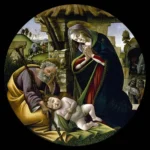 The Adoration of the Christ Child by Sandro Botticelli, a kids room wall art print for refined interiors