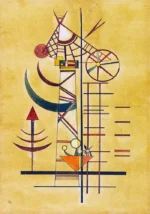 Gebogene Spitzen by Wassily Kandinsky, an office wall art print for refined interiors