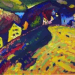 Houses at Murnau by Wassily Kandinsky, an office wall art print for refined interiors