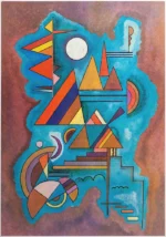 Standing by Wassily Kandinsky, an office wall art print for refined interiors