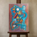 Premium Wall Art Dikey  Html Edition – FAMOUS2407440 shown in Studio Easel