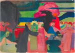 Untitled (Study for Improvisation I) by Wassily Kandinsky, an office wall art print for refined interiors