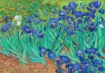 Irises by Vincent van Gogh, a living room wall art print for refined interiors