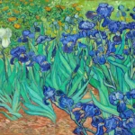 Irises by Vincent van Gogh, a living room wall art print for refined interiors