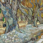 Wheat Field with Cypresses by Vincent van Gogh, a living room wall art print for refined interiors