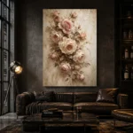 Antique Rose & Ivory Rose Wall Art Canvas Print - Image 5