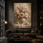 Antique Rose Still Life Rose Wall Art Canvas Print - Image 5