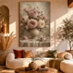 Antique Rose Still Life Rose Wall Art Canvas Print - Image 11