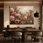 Antique Rose Walled Garden Rose Wall Art Canvas Print - Image 5