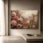 Antique Rose Walled Garden Rose Wall Art Canvas Print - Image 11