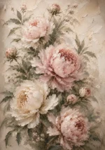 Blush Rose Conservatory Peony Wall Art Canvas Print