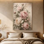 Blush Rose Conservatory Peony Wall Art Canvas Print - Image 8