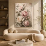 Blush Rose Conservatory Peony Wall Art Canvas Print - Image 9
