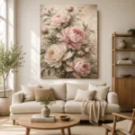 Blush Rose Conservatory Peony Wall Art Canvas Print - Image 10