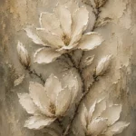 Ivory & Sage Magnolia Branch Flower Wall Art Canvas Print