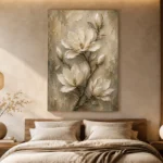 Ivory & Sage Magnolia Branch Flower Wall Art Canvas Print - Image 8