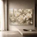 Ivory & Pearl Conservatory Magnolia Flower Wall Art Canvas Print - Image 11