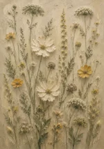 Sage & Ivory Herbarium Wildflower Wall Art Canvas Print
