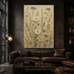 Sage & Ivory Herbarium Wildflower Wall Art Canvas Print - Image 5