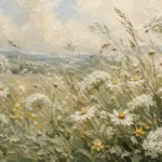 Sage & Buttercream Meadow Wildflower Wall Art Canvas Print