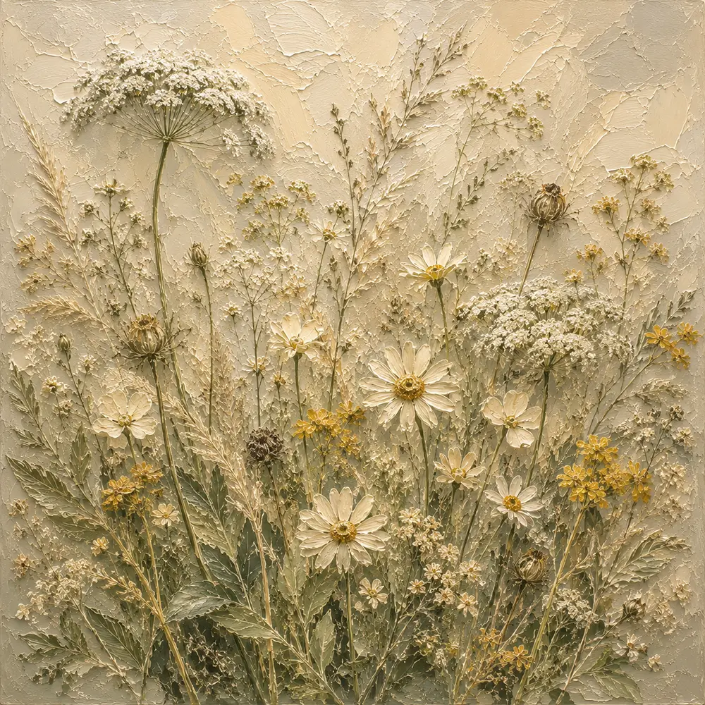 Sage & Parchment Botanical Keepsake Wildflower Wall Art Canvas Print