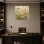 Sage & Parchment Botanical Keepsake Wildflower Wall Art Canvas Print displayed in a contemporary gallery-inspired room