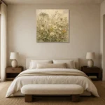 Sage & Parchment Botanical Keepsake Wildflower Wall Art Canvas Print showcased in an elegant minimalist interior