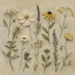 Sage & Olive Gray Herbarium Wildflower Wall Art Canvas Print