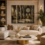Pale Stone & Charcoal Rose Window Gothic Cathedral Wall Art Canvas Print - Image 10