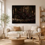 Burgundy & Deep Wine Dark Rose Wall Art Canvas Print - Image 8