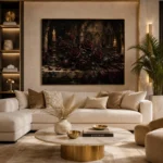 Burgundy & Deep Wine Dark Rose Wall Art Canvas Print - Image 10
